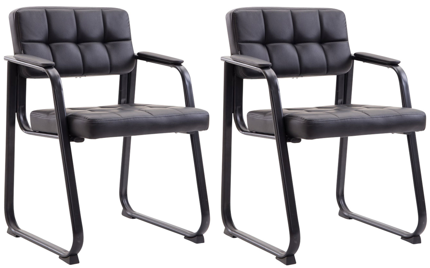 2er Set Besucherstühle Canada B Kunstleder - CLP SHOP