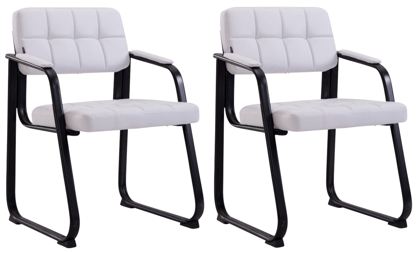 2er Set Besucherstühle Canada B Kunstleder - CLP SHOP