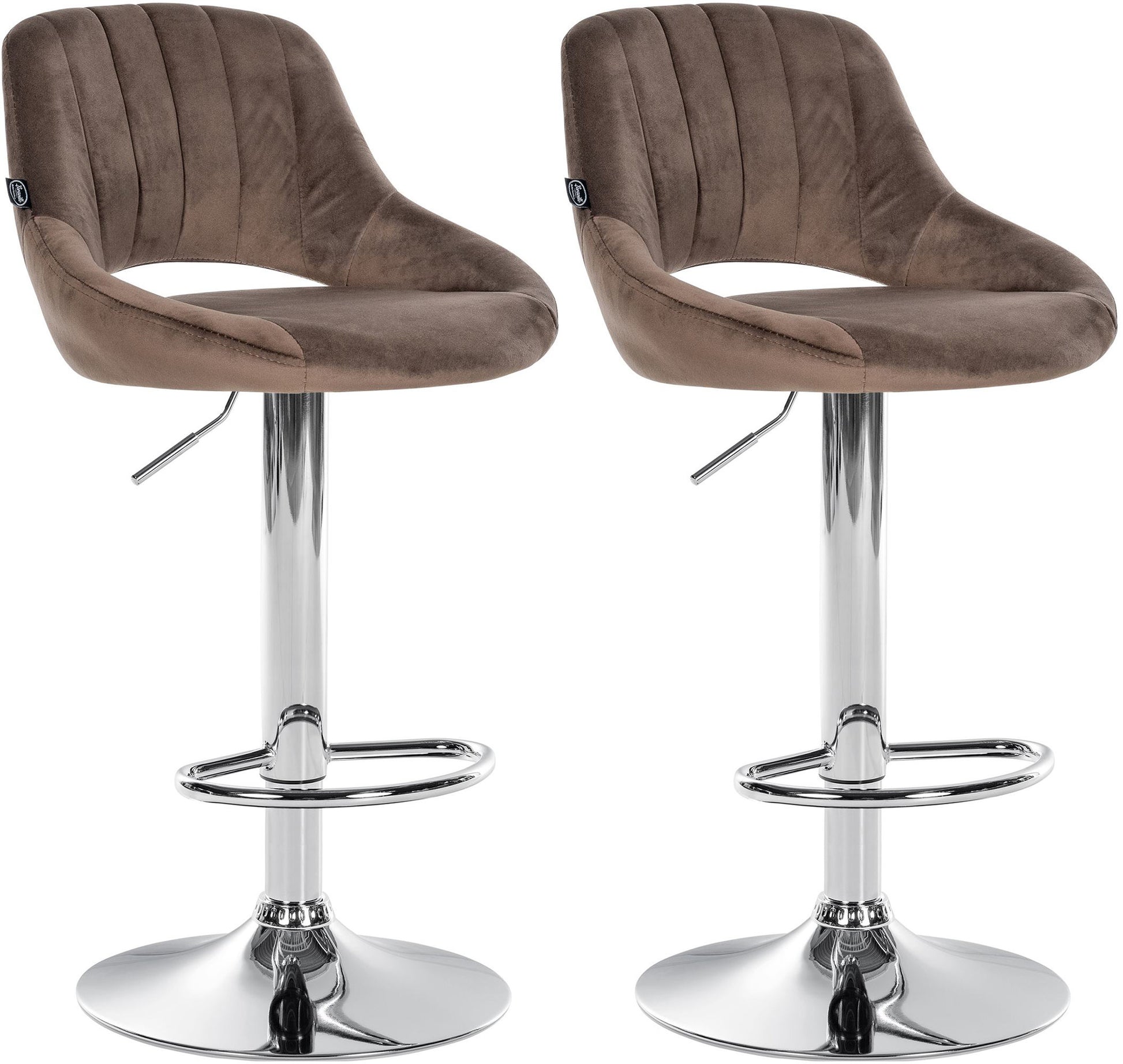 2er Set Barhocker Milet Samt - CLP SHOP