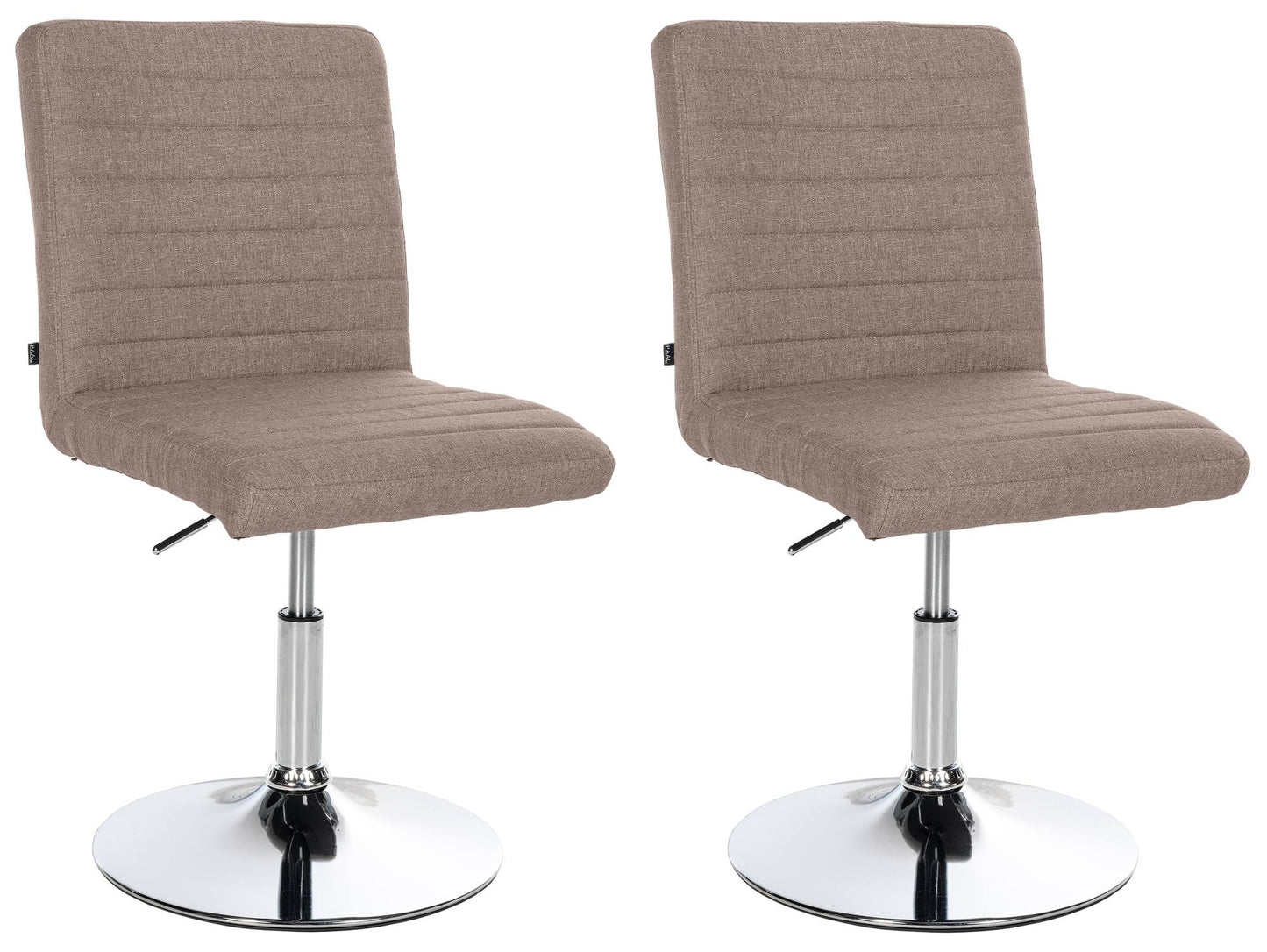 2er Set Esszimmerstuhl Elvas Stoff CLP