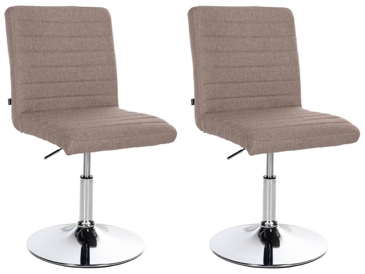 2er Set Esszimmerstuhl Elvas Stoff CLP