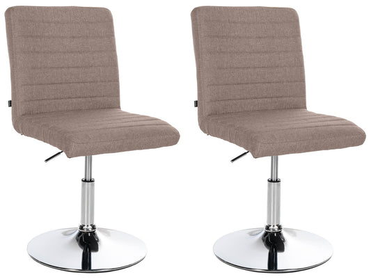 2er Set Esszimmerstuhl Elvas Stoff CLP