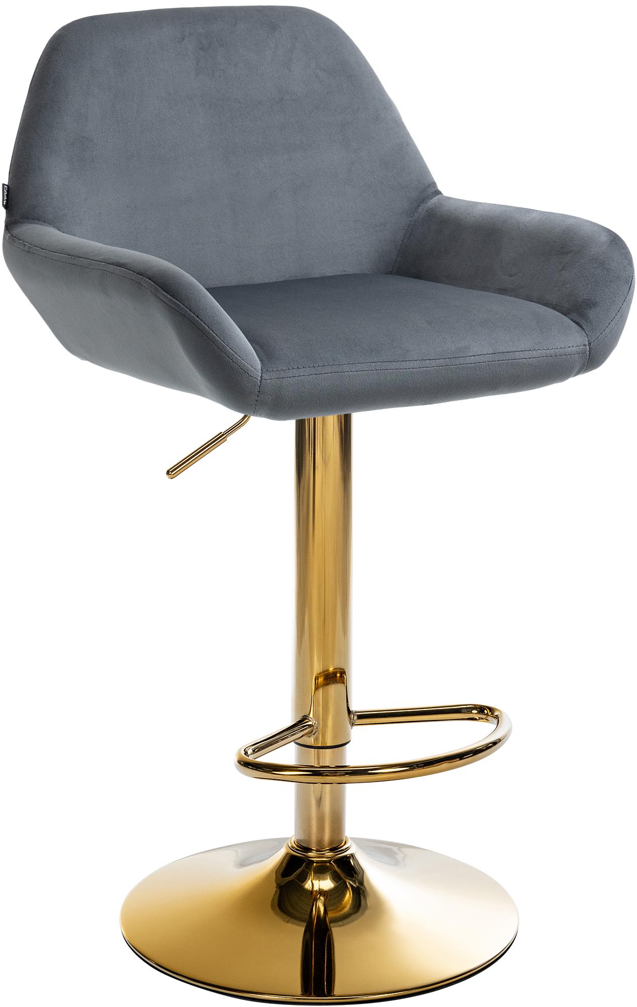 Barhocker Braga Gold Samt - CLP SHOP