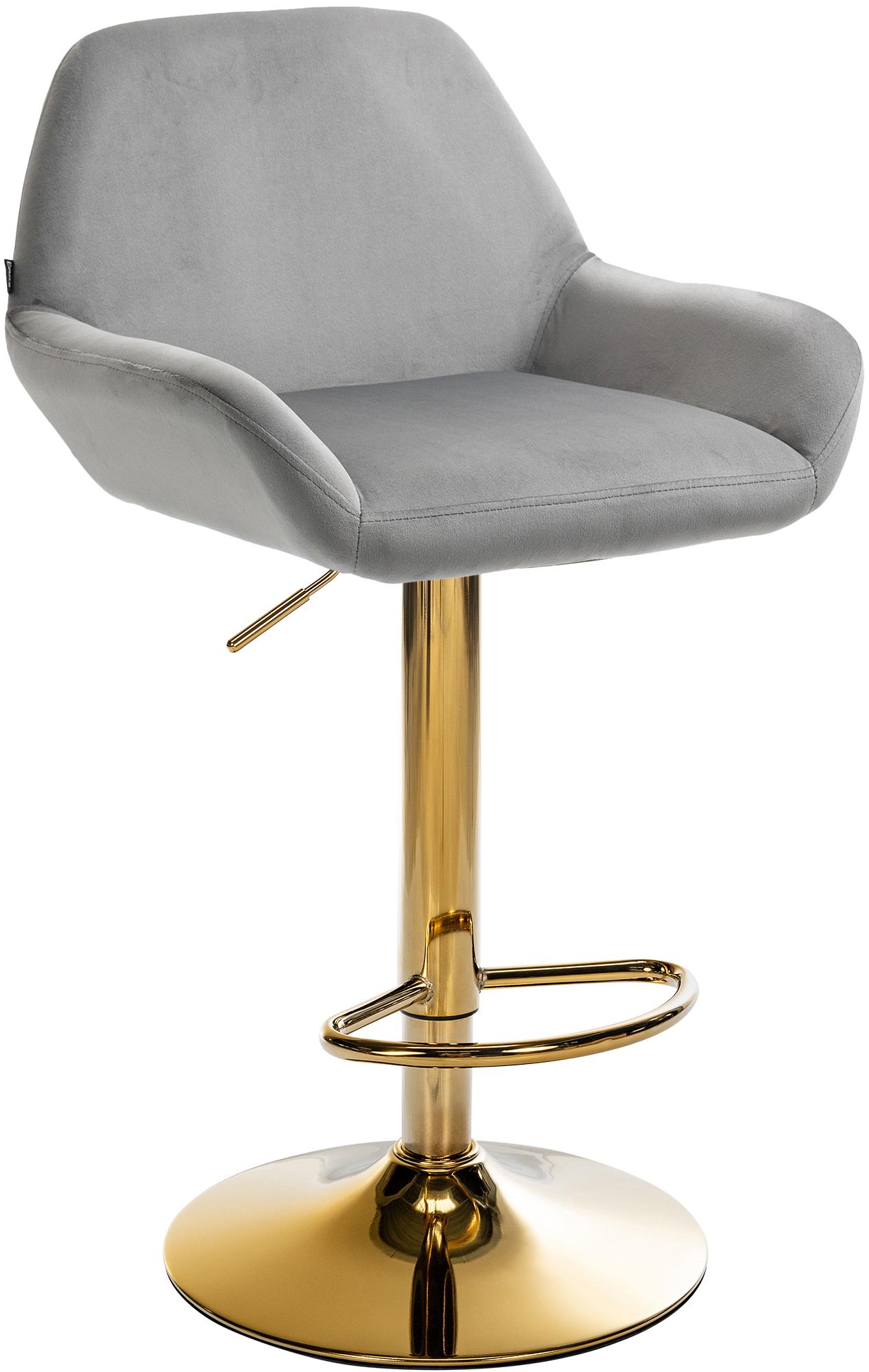 Barhocker Braga Gold Samt - CLP SHOP