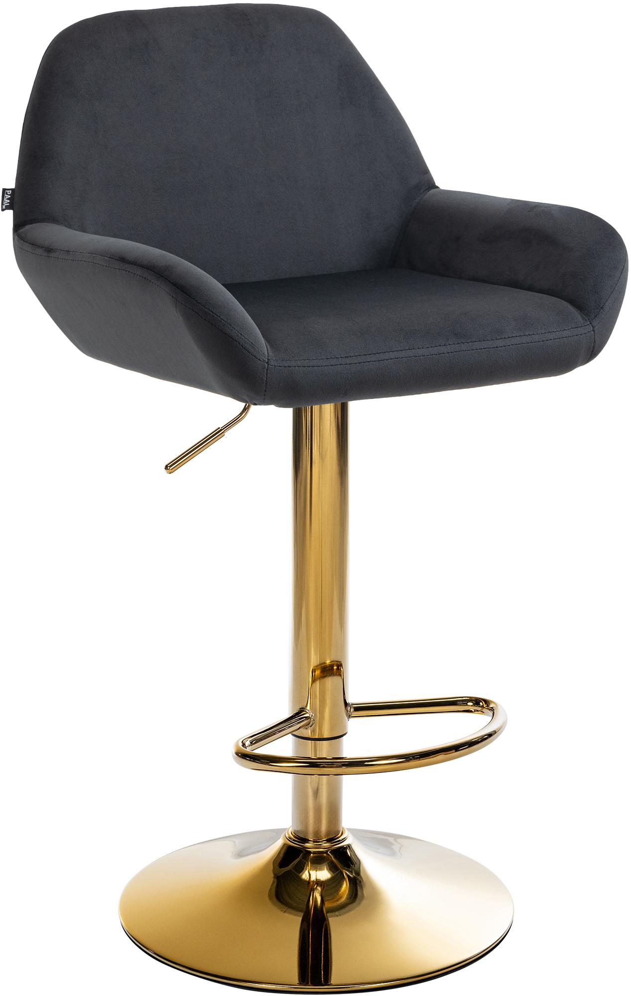 Barhocker Braga Gold Samt - CLP SHOP