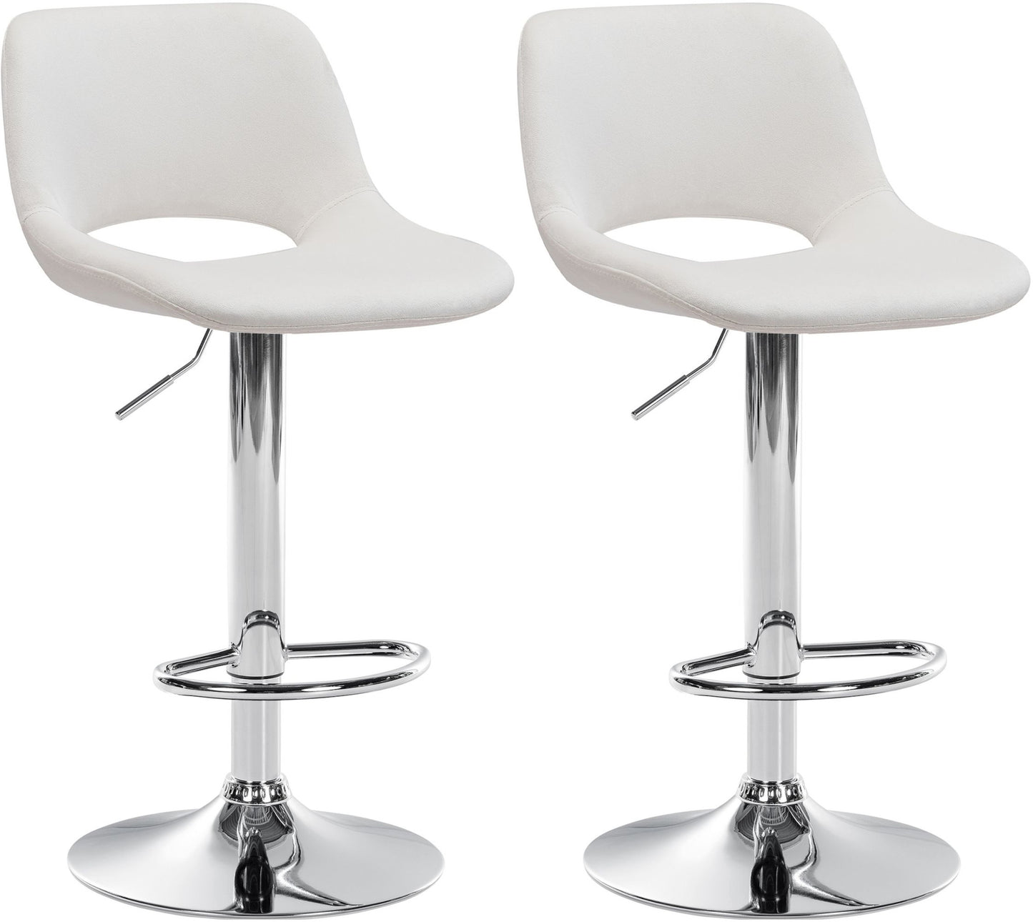 2er Set Barhocker Camden Samt - CLP SHOP