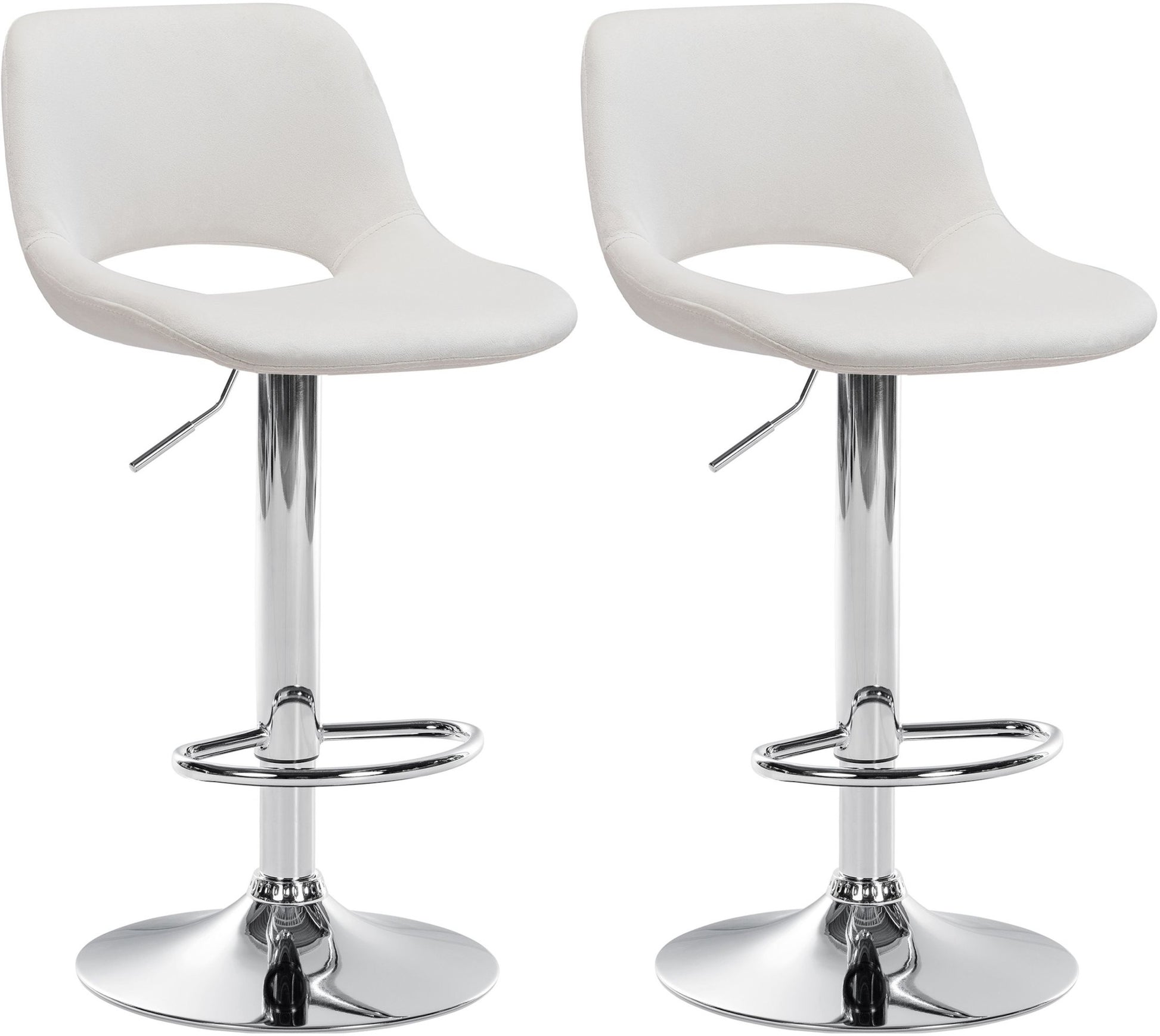 2er Set Barhocker Camden Samt - CLP SHOP