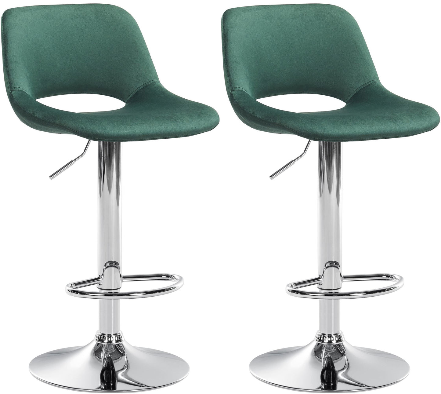 2er Set Barhocker Camden Samt - CLP SHOP