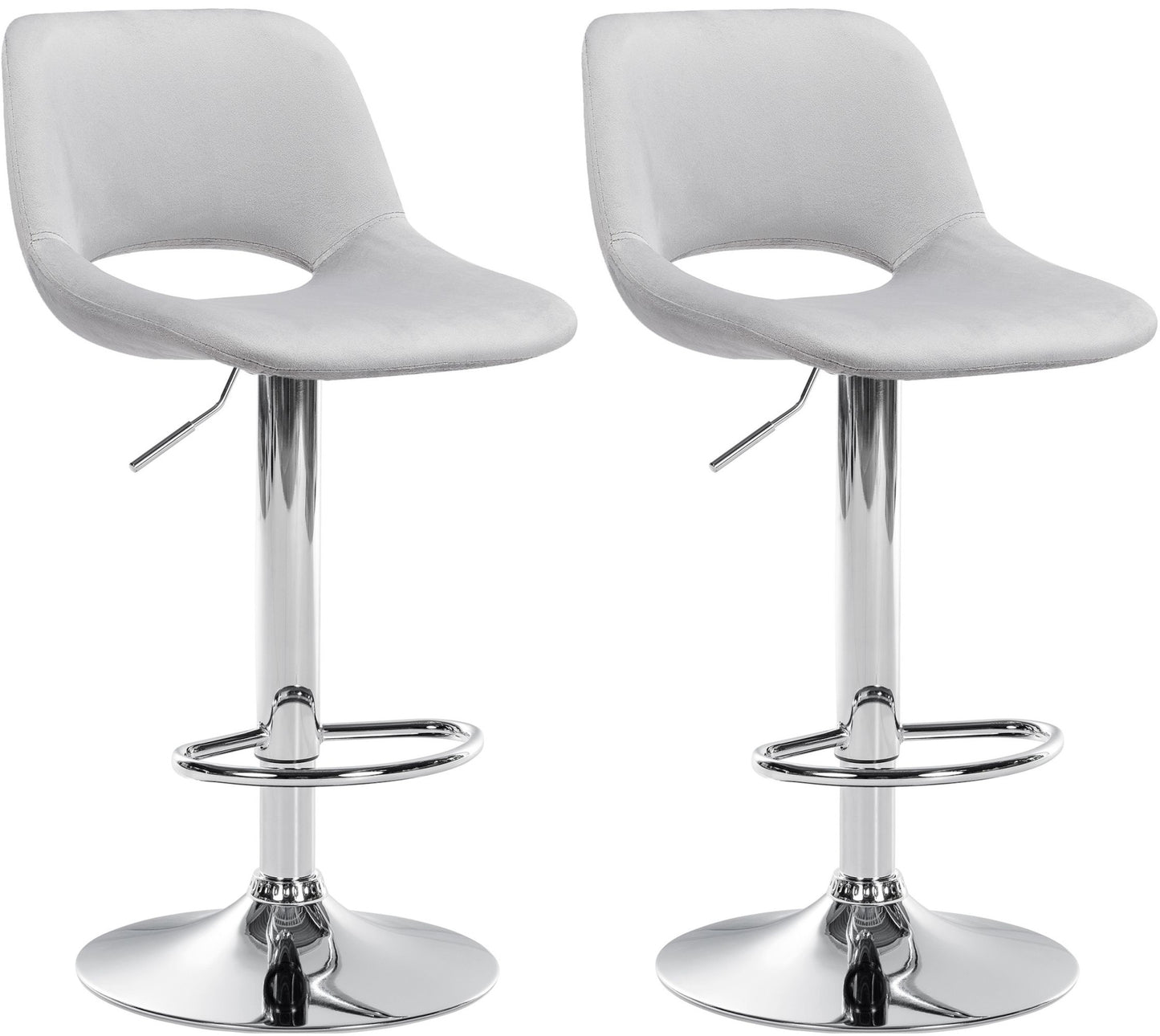 2er Set Barhocker Camden Samt - CLP SHOP