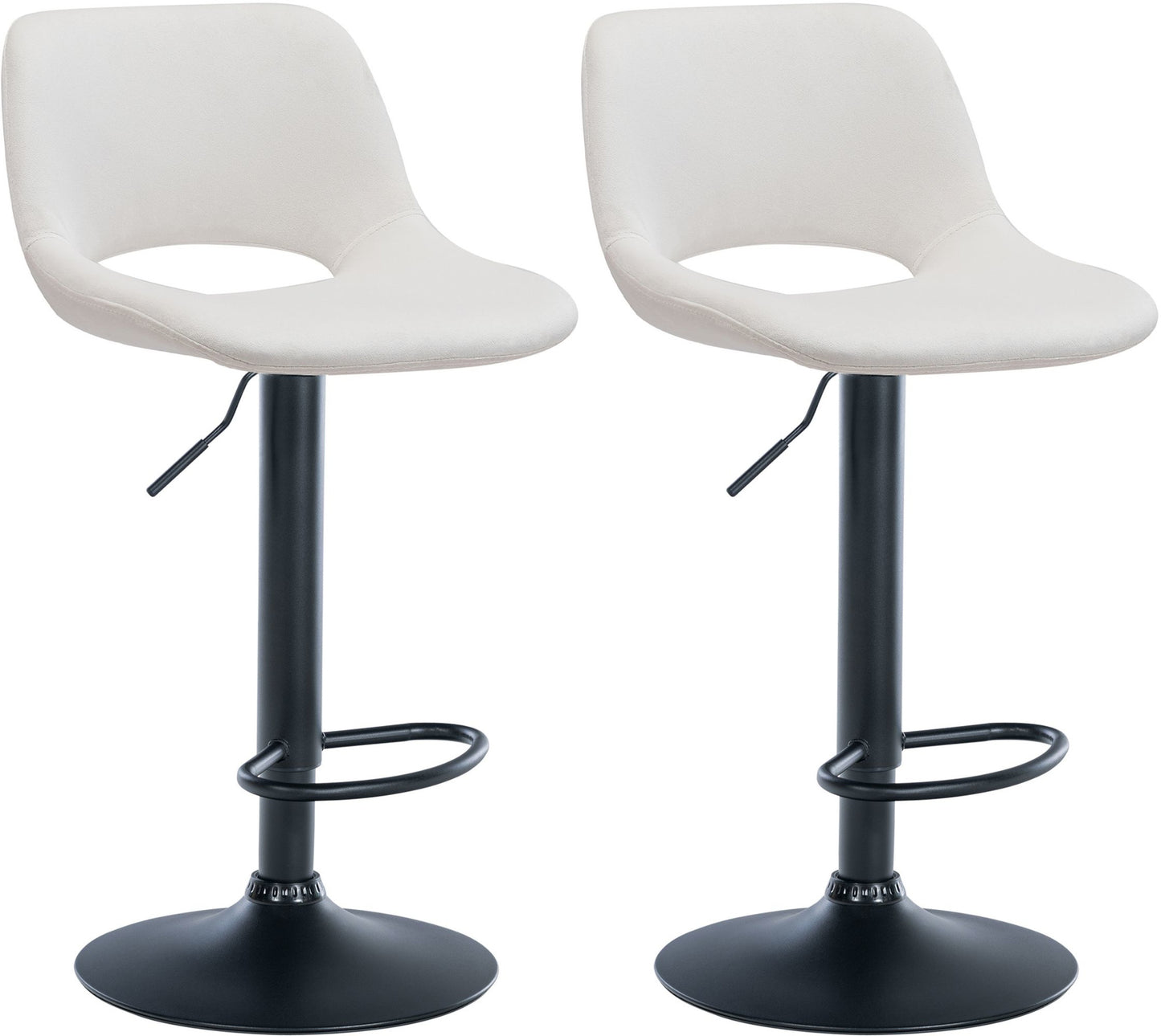 2er Set Barhocker Camden Samt - CLP SHOP