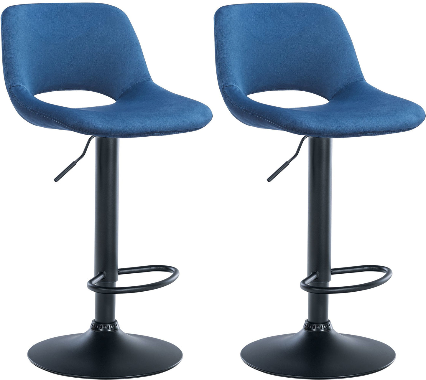 2er Set Barhocker Camden Samt - CLP SHOP