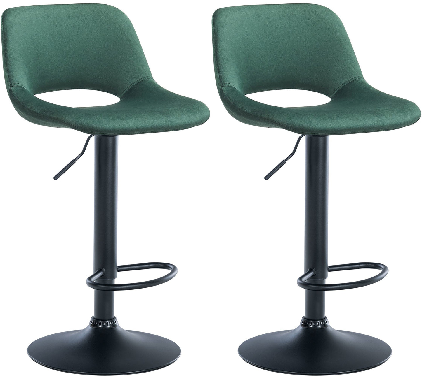 2er Set Barhocker Camden Samt - CLP SHOP