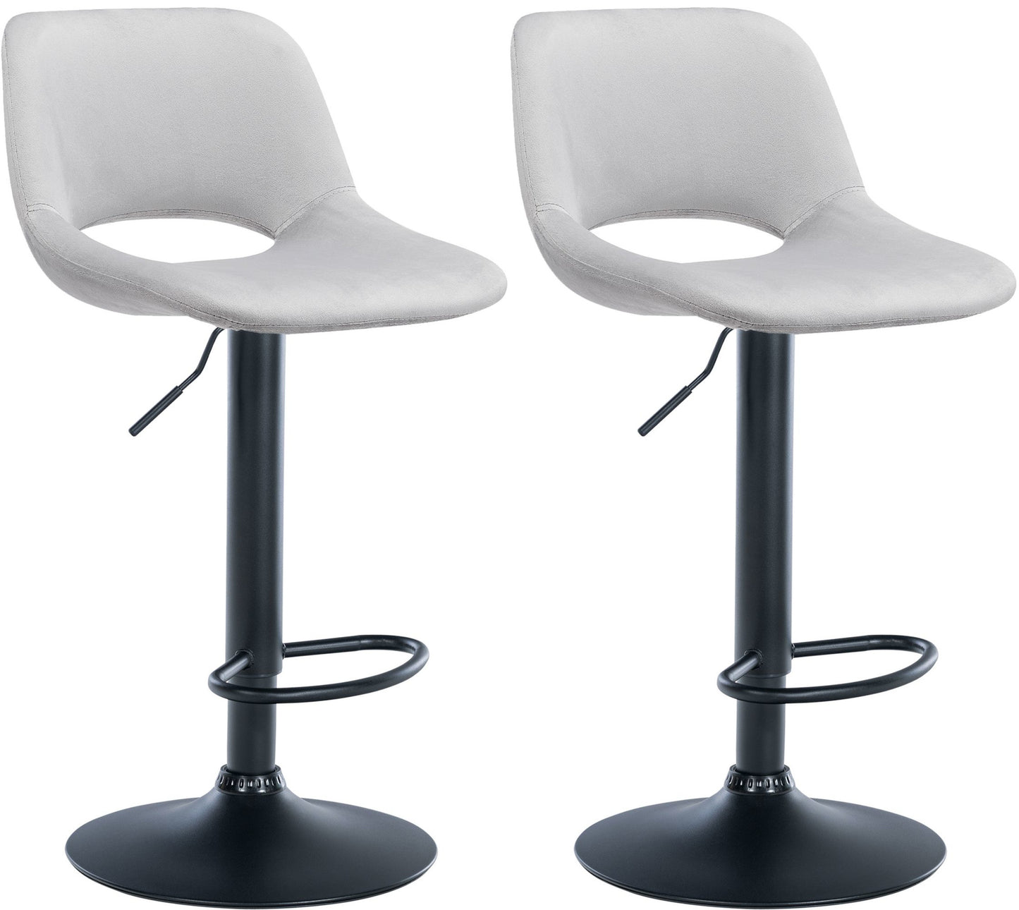 2er Set Barhocker Camden Samt - CLP SHOP