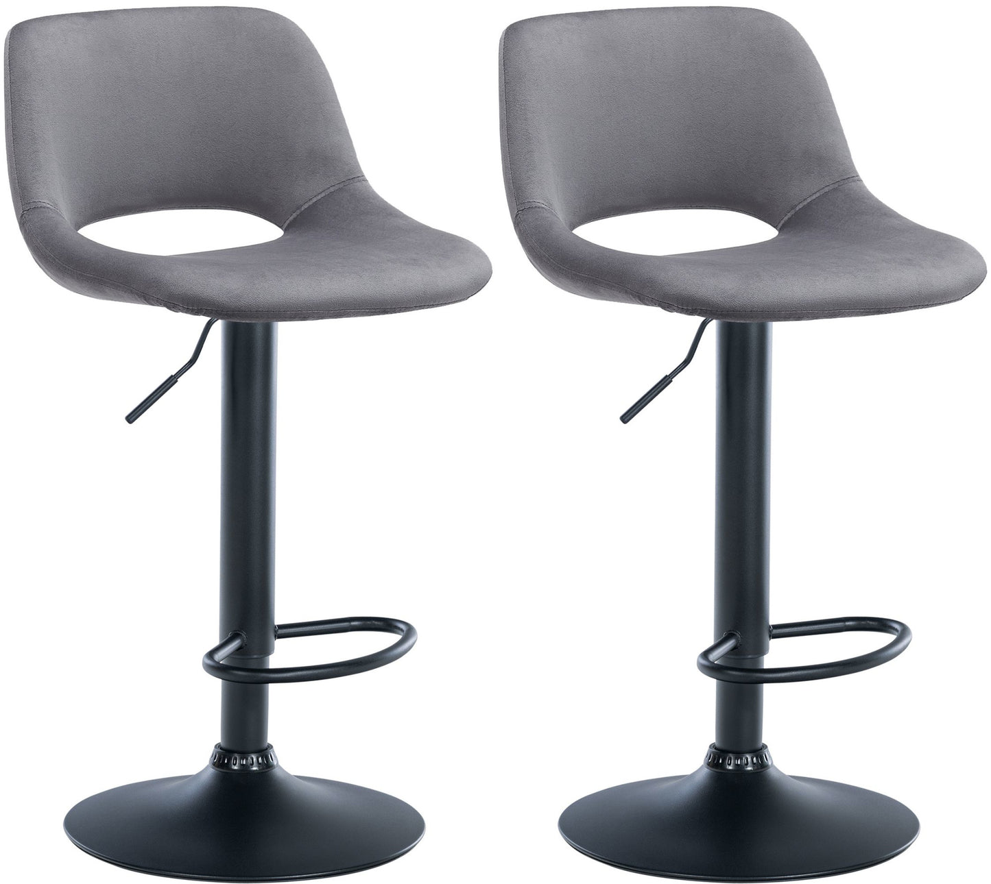 2er Set Barhocker Camden Samt - CLP SHOP