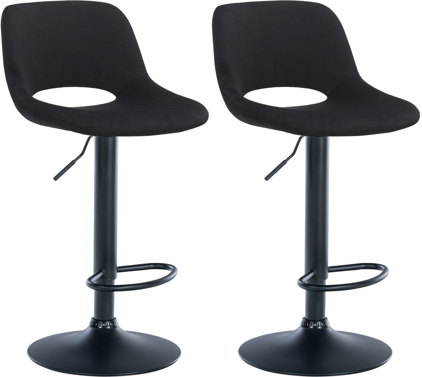 2er Set Barhocker Camden Samt - CLP SHOP