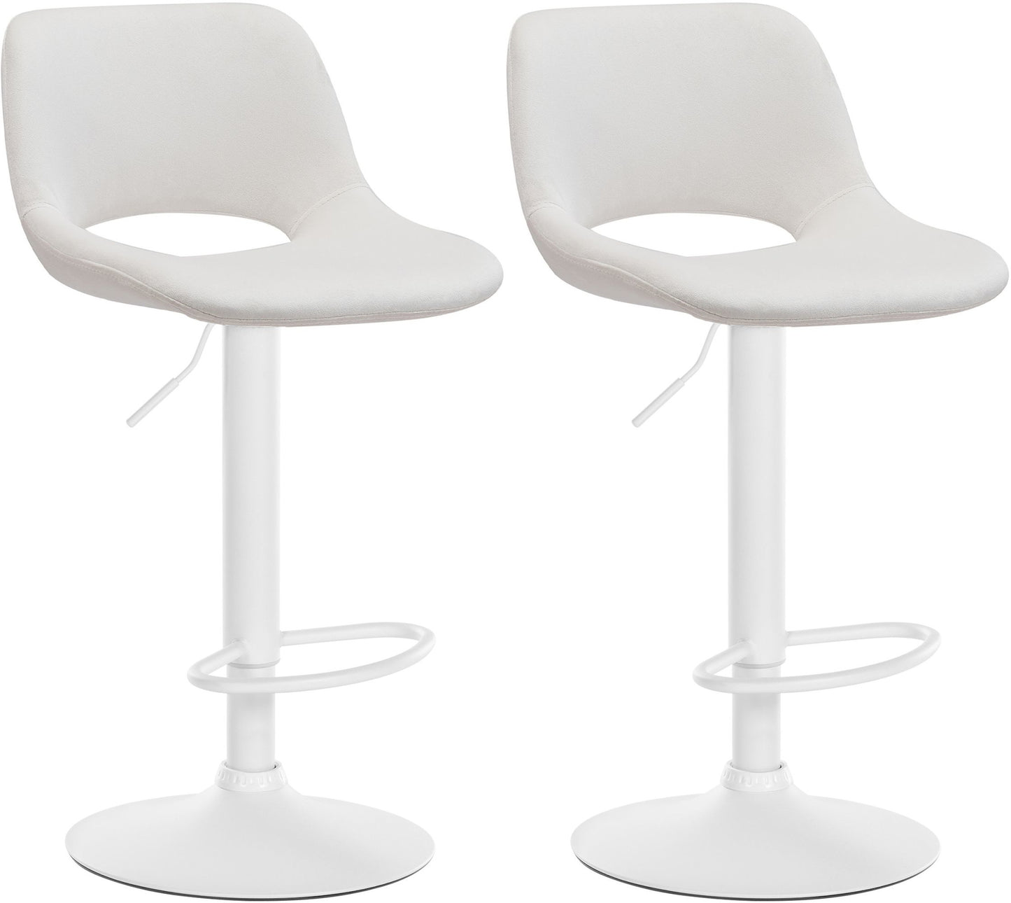 2er Set Barhocker Camden Samt - CLP SHOP