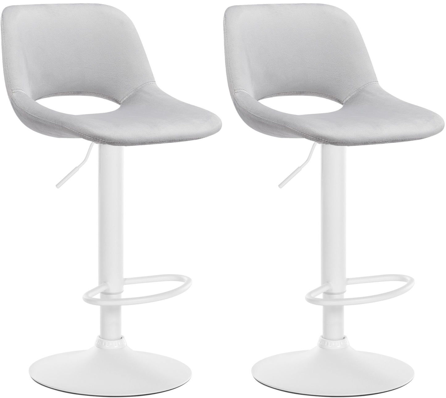 2er Set Barhocker Camden Samt - CLP SHOP