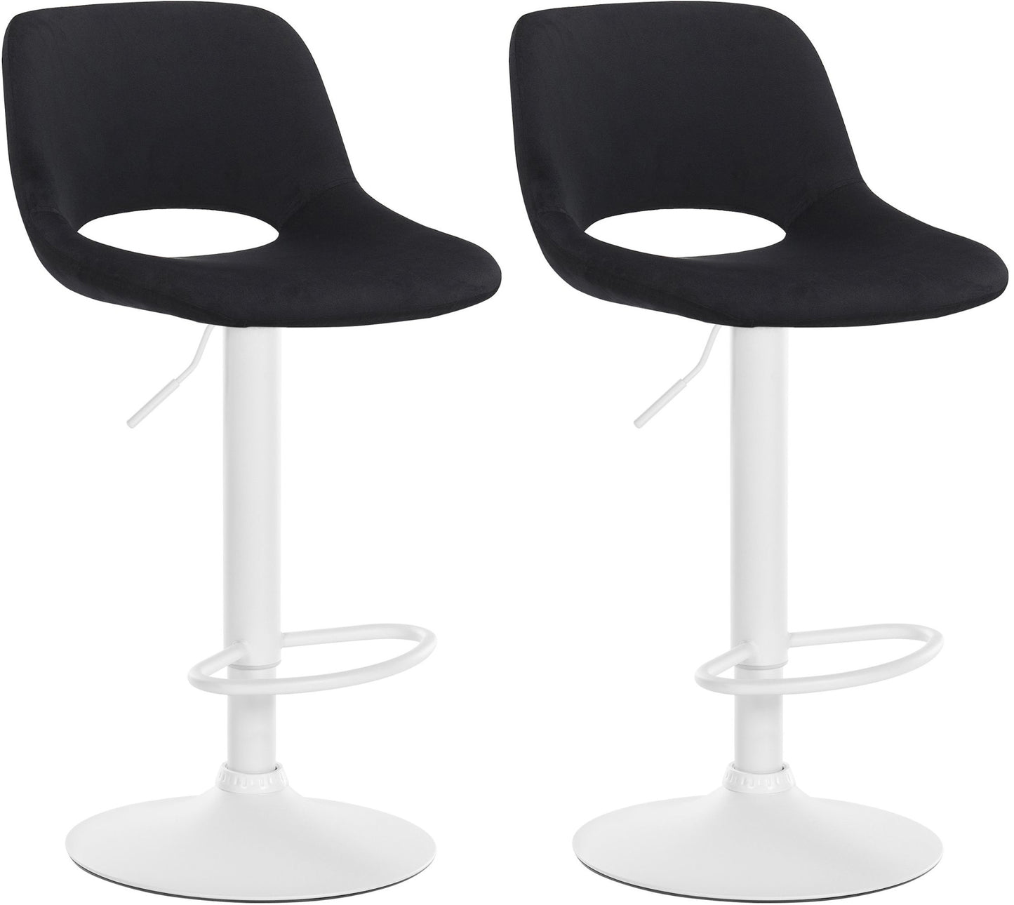 2er Set Barhocker Camden Samt - CLP SHOP