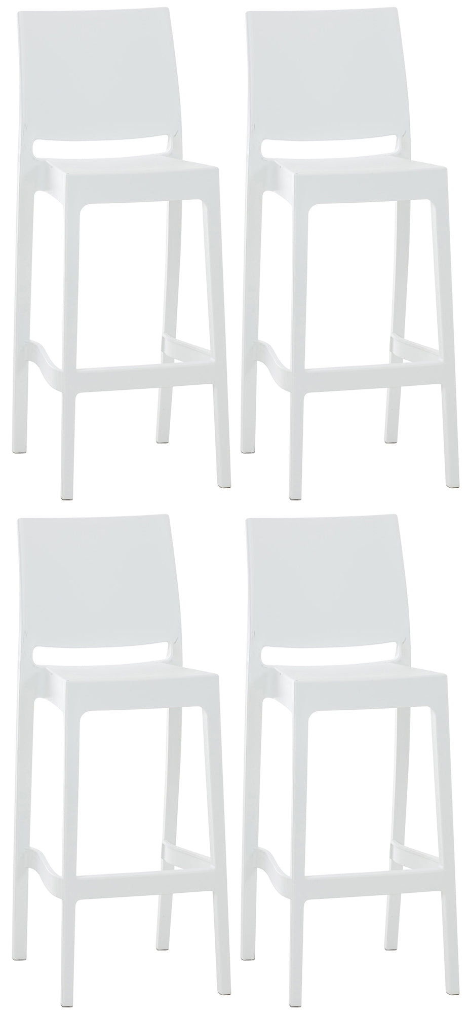 4er Set Barhocker Maya Kunststoff - CLP SHOP