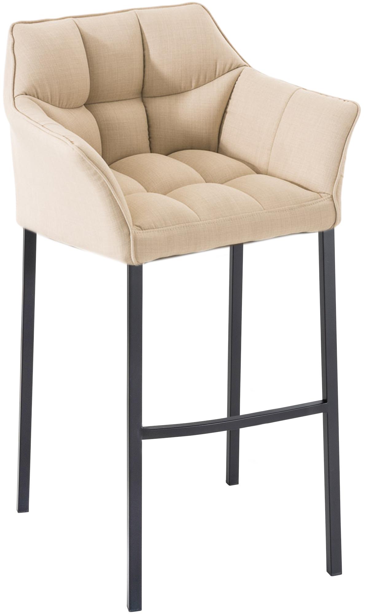 Barhocker Damaso Stoff mit Vierfußgestell