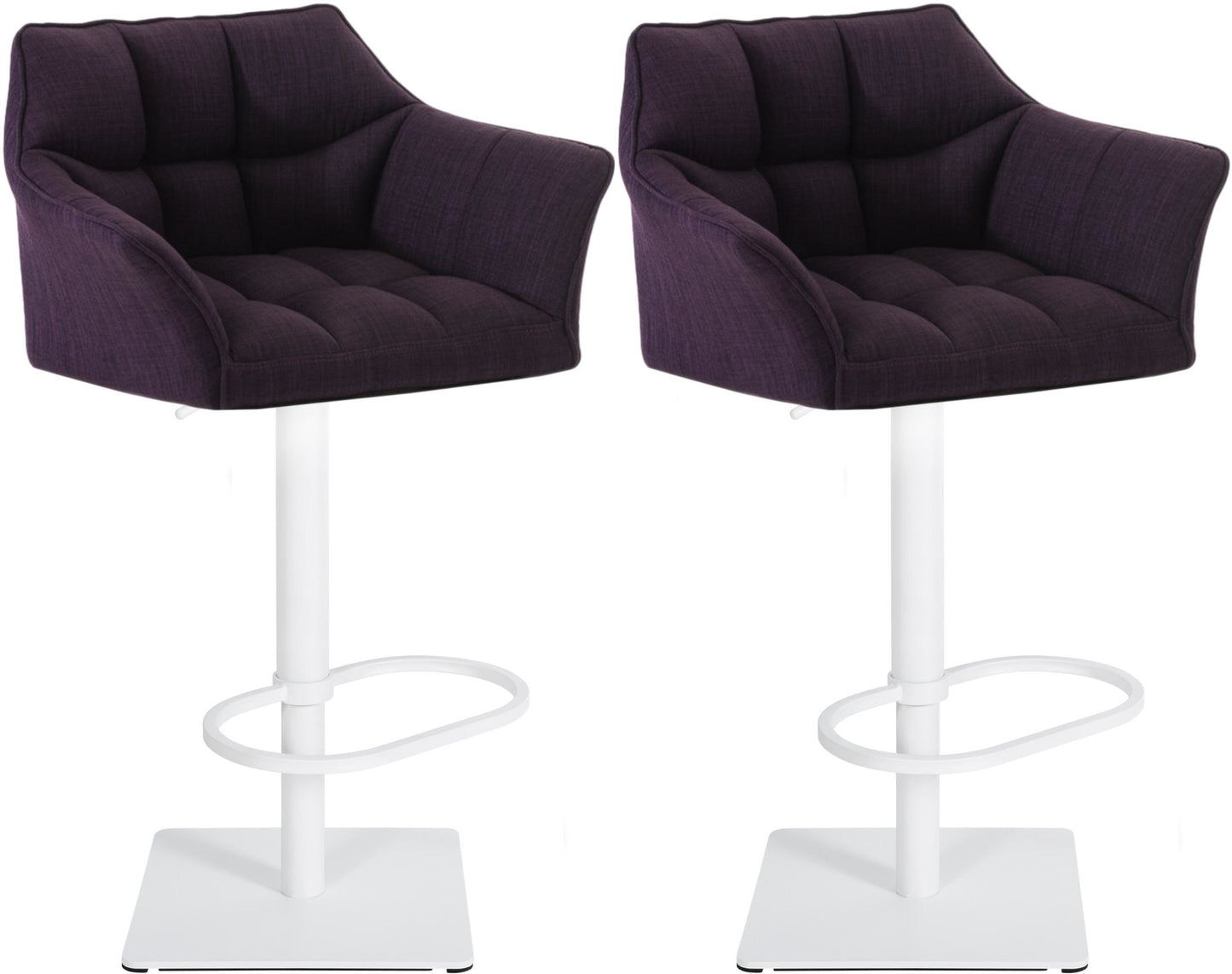 2er Set Barhocker Damaso Stoffbezug