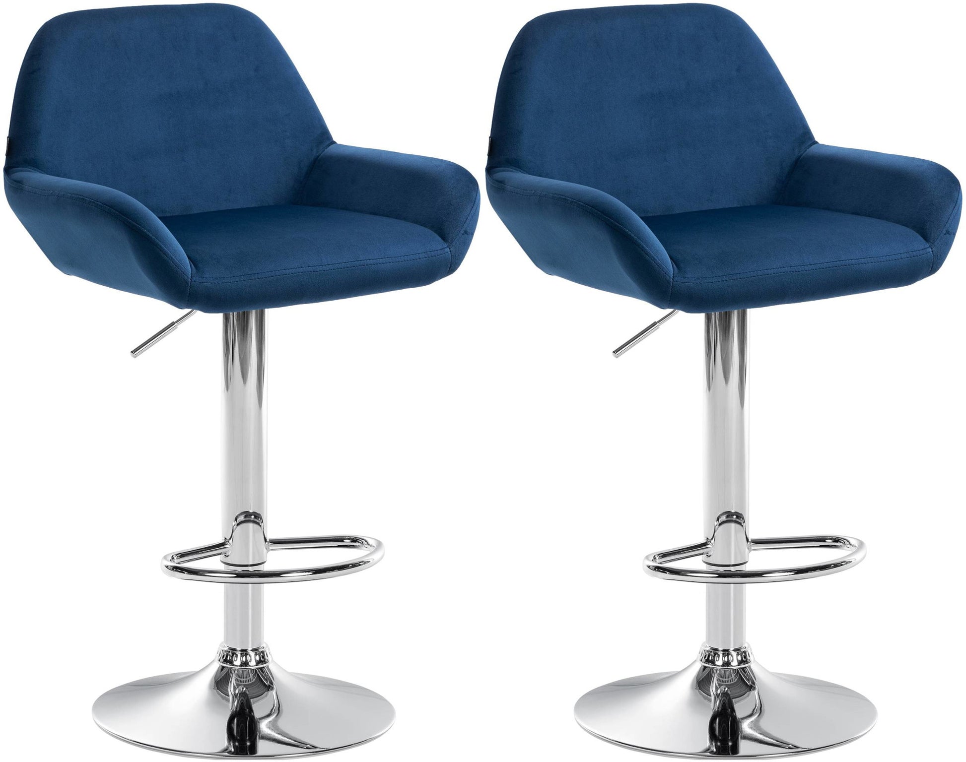 2er Set Barhocker Braga Samt - CLP SHOP