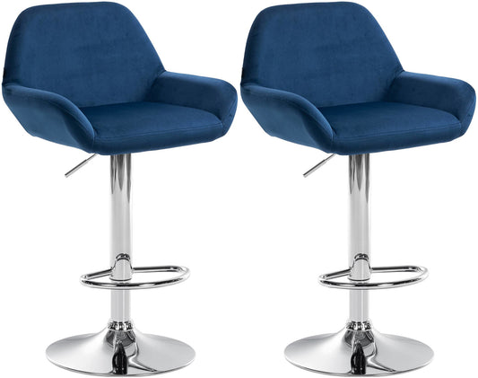 2er Set Barhocker Braga Samt - CLP SHOP