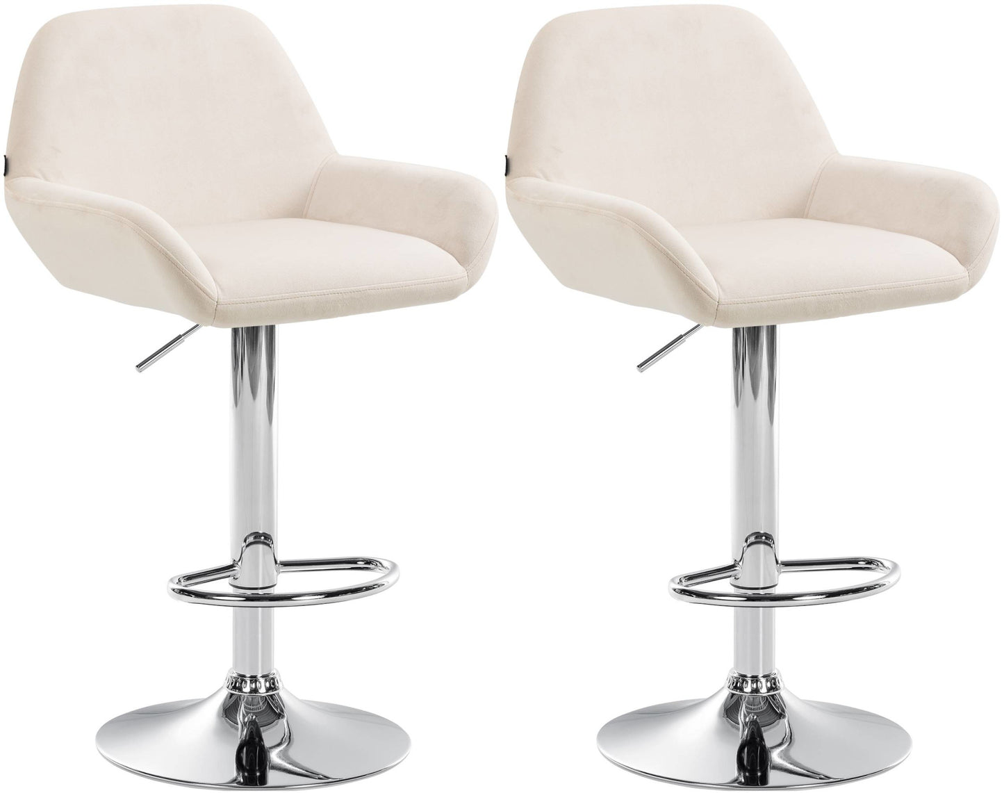 2er Set Barhocker Braga Samt - CLP SHOP