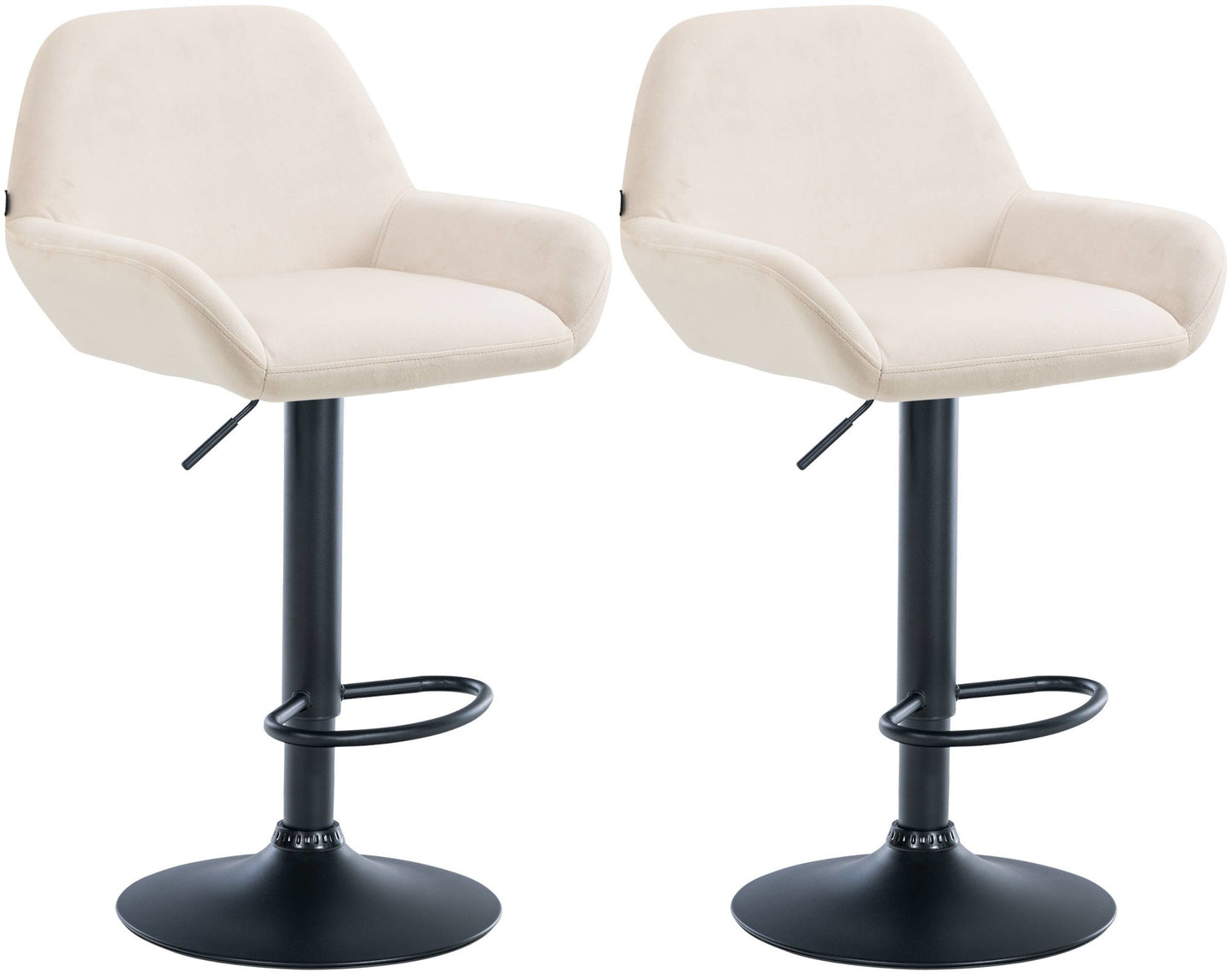 2er Set Barhocker Braga Samt - CLP SHOP