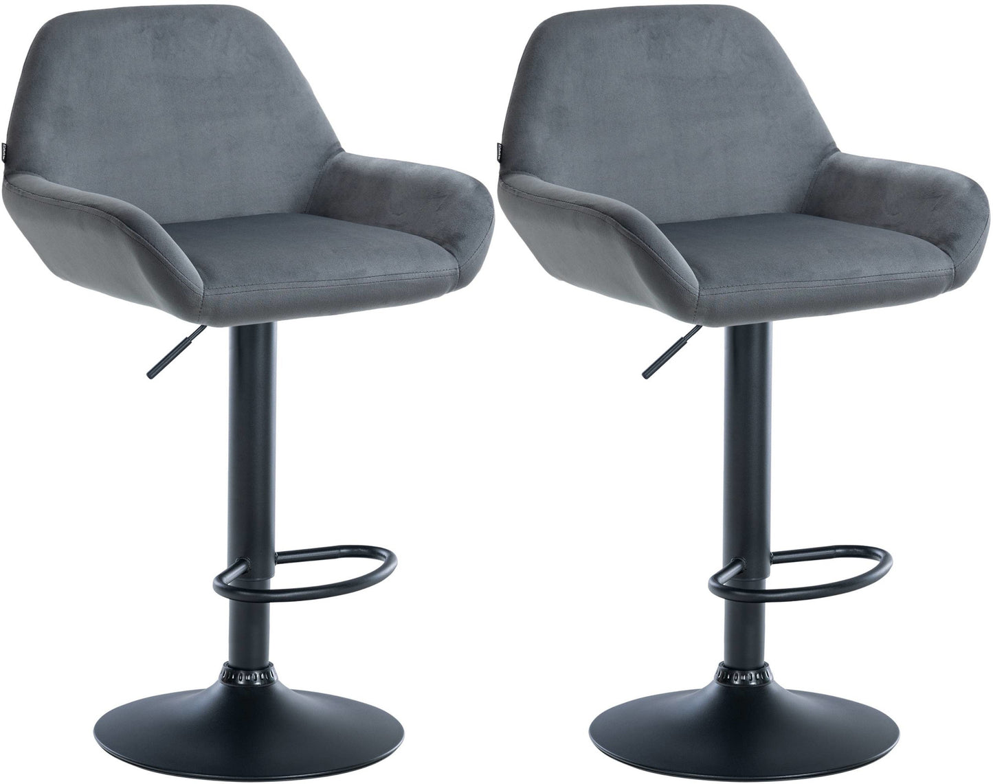 2er Set Barhocker Braga Samt - CLP SHOP