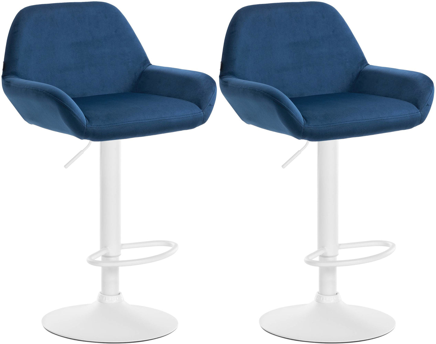 2er Set Barhocker Braga Samt - CLP SHOP