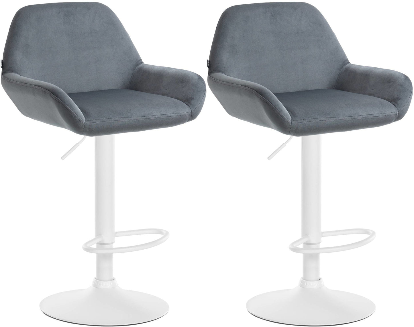 2er Set Barhocker Braga Samt - CLP SHOP