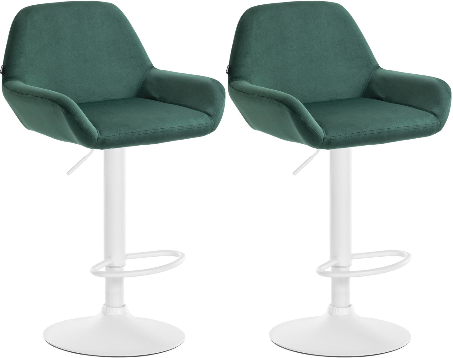 2er Set Barhocker Braga Samt - CLP SHOP