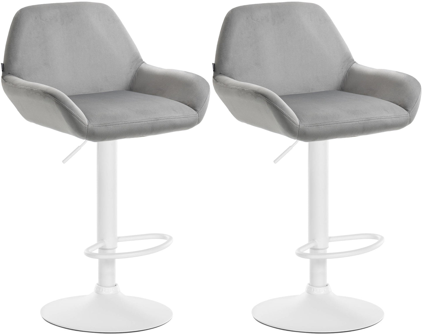 2er Set Barhocker Braga Samt - CLP SHOP