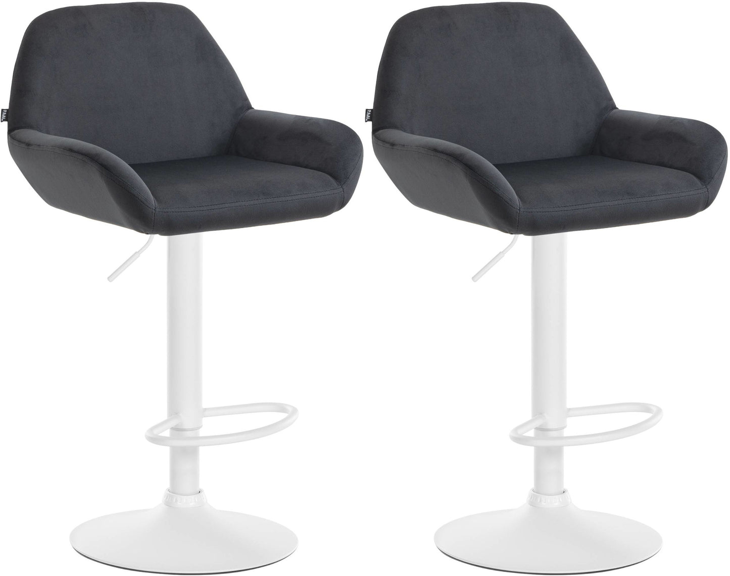 2er Set Barhocker Braga Samt - CLP SHOP