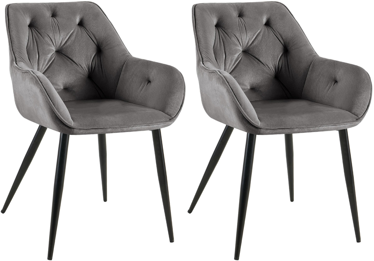 2er Set Esszimmerstühle Cassis Samtbezug