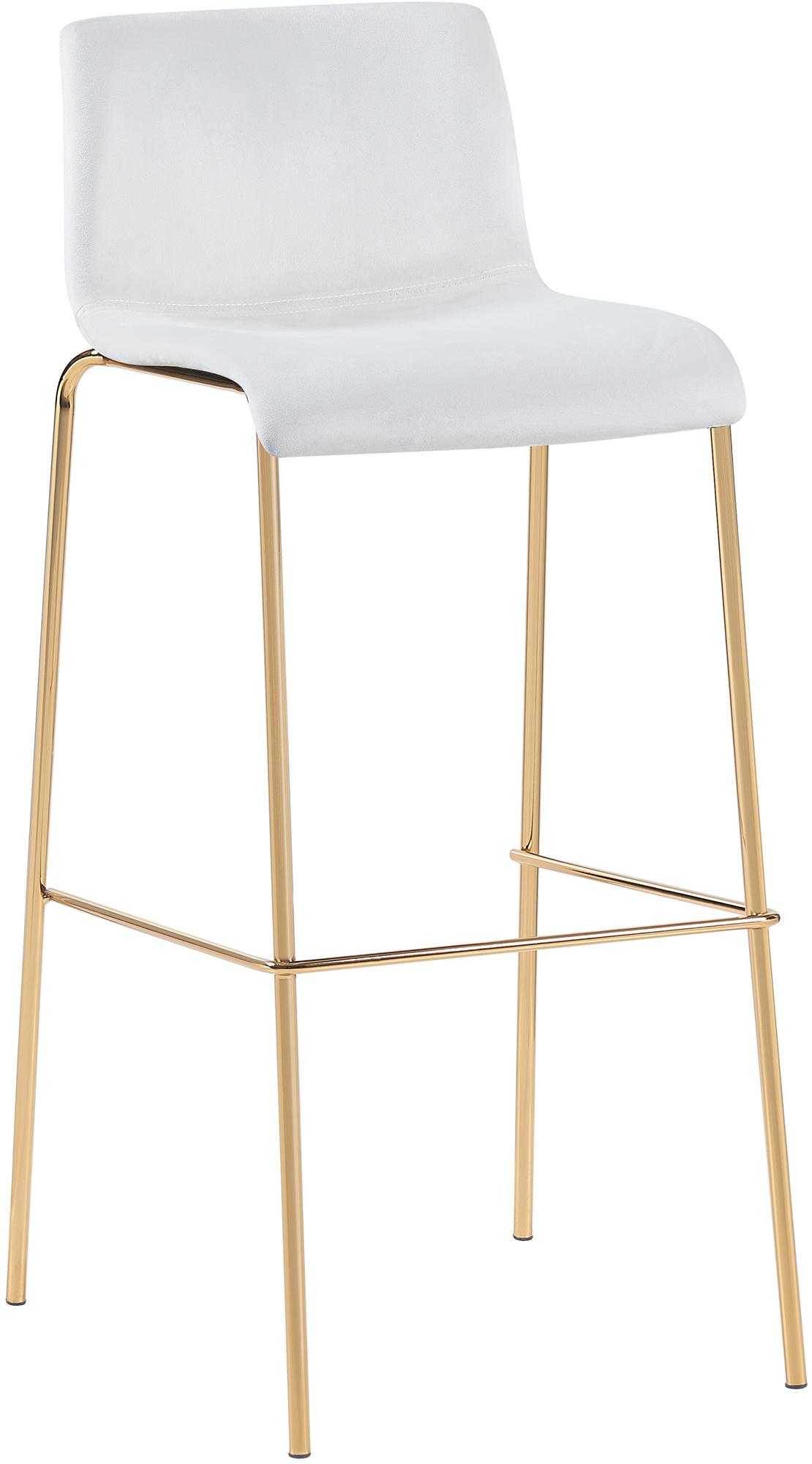 Barhocker Hoover Samt Vierfußgestell Gold CLP