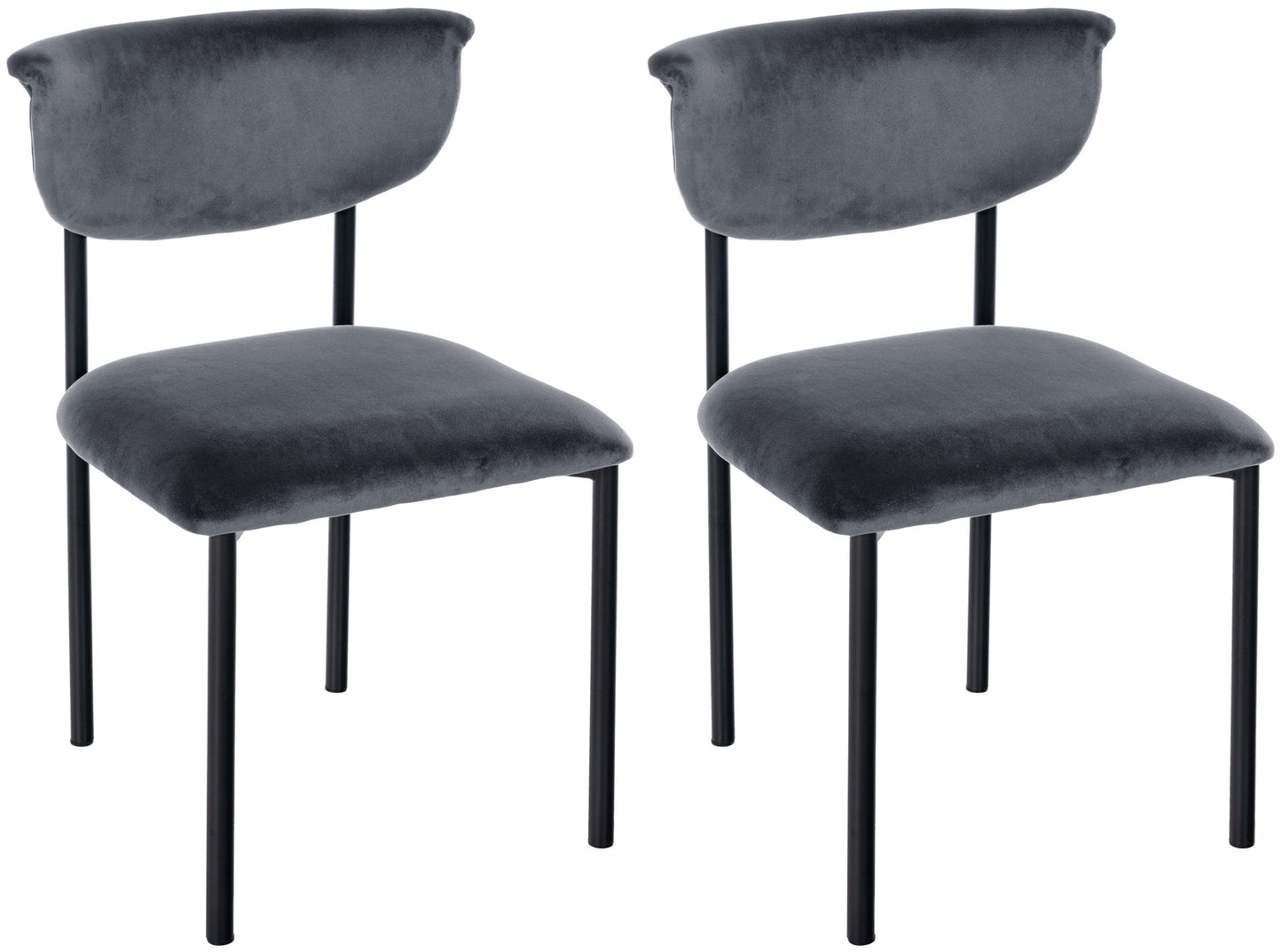 2er Set Esszimmerstuhl Gambell Samt