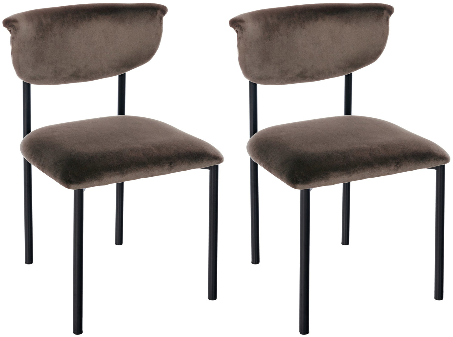 2er Set Esszimmerstuhl Gambell Samt