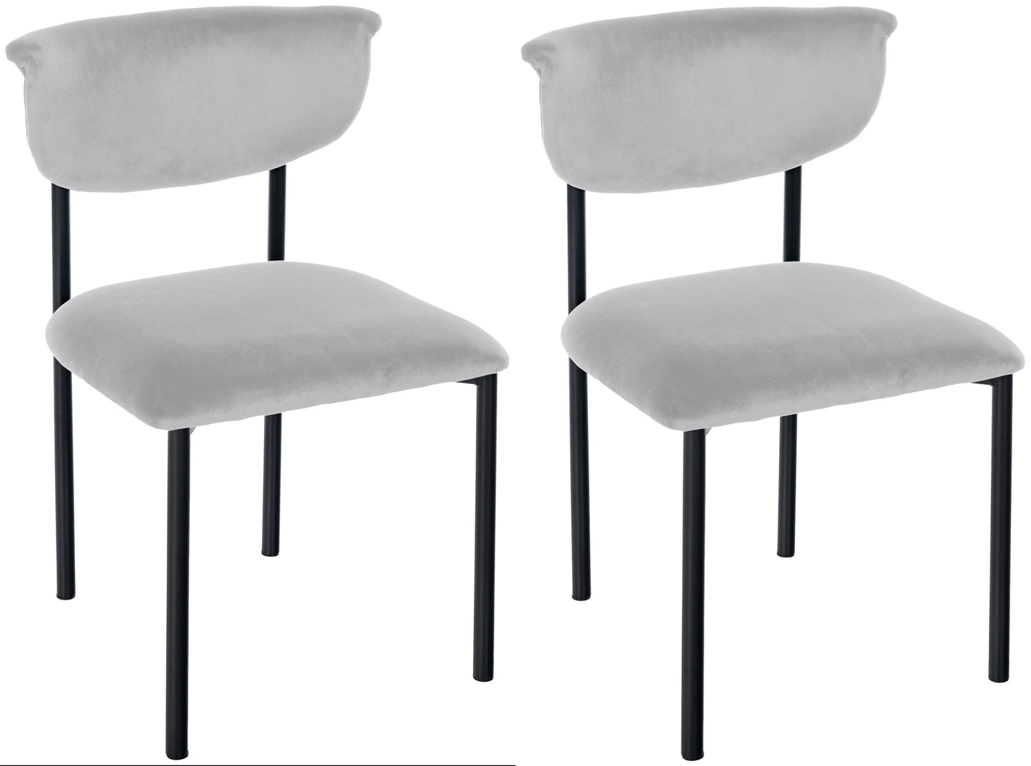 2er Set Esszimmerstuhl Gambell Samt