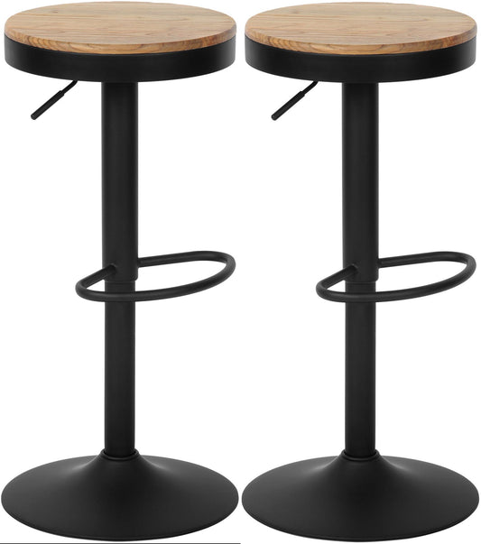 2er Set Barhocker Pitas Ulmenholz CLP