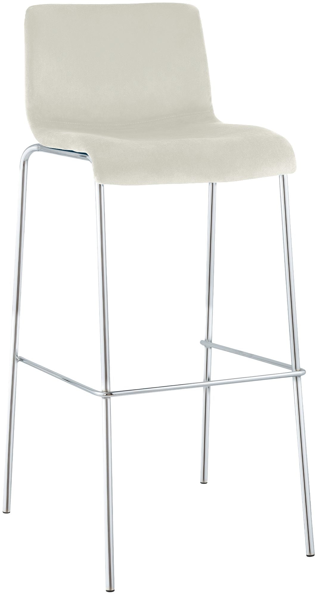 Barhocker Hover Samt Vierfußgestell Chrom CLP