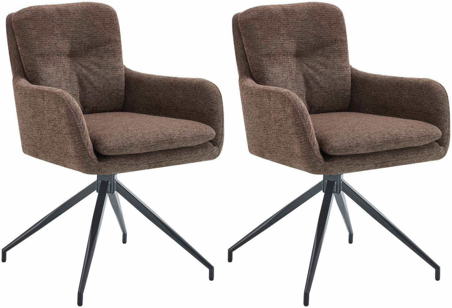 2er Set Esszimmerstühle Pickett Stoff CLP