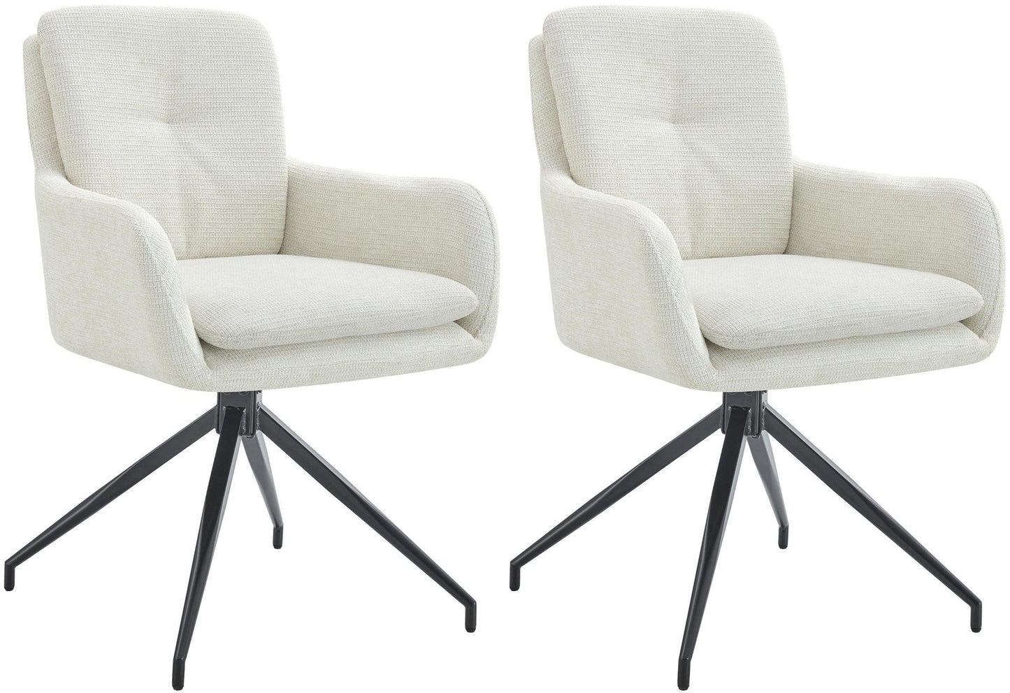 2er Set Esszimmerstühle Pickett Stoff CLP