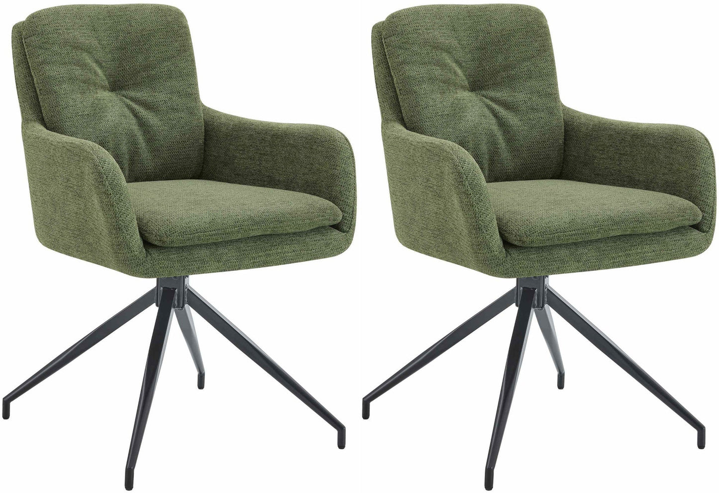 2er Set Esszimmerstühle Pickett Stoff CLP