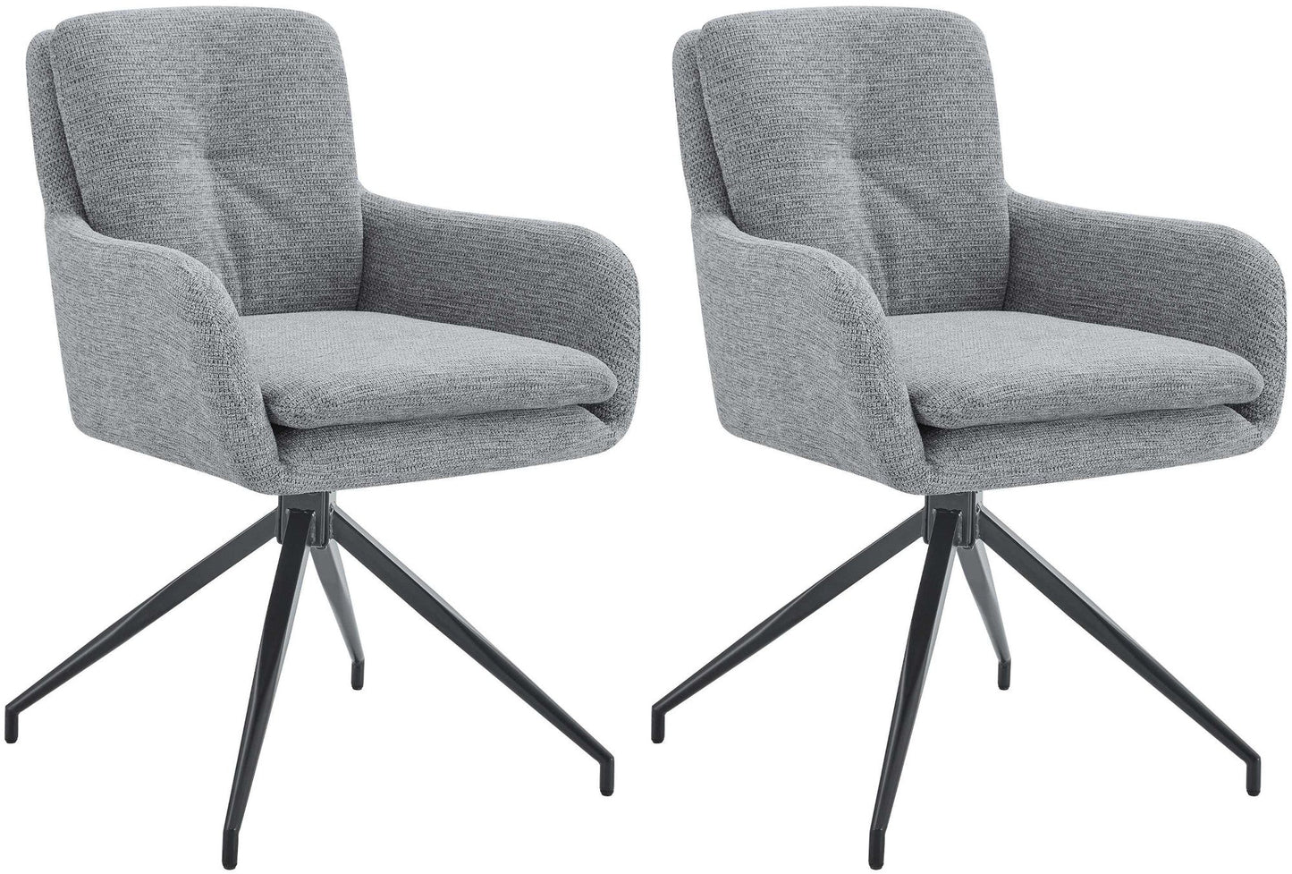 2er Set Esszimmerstühle Pickett Stoff CLP