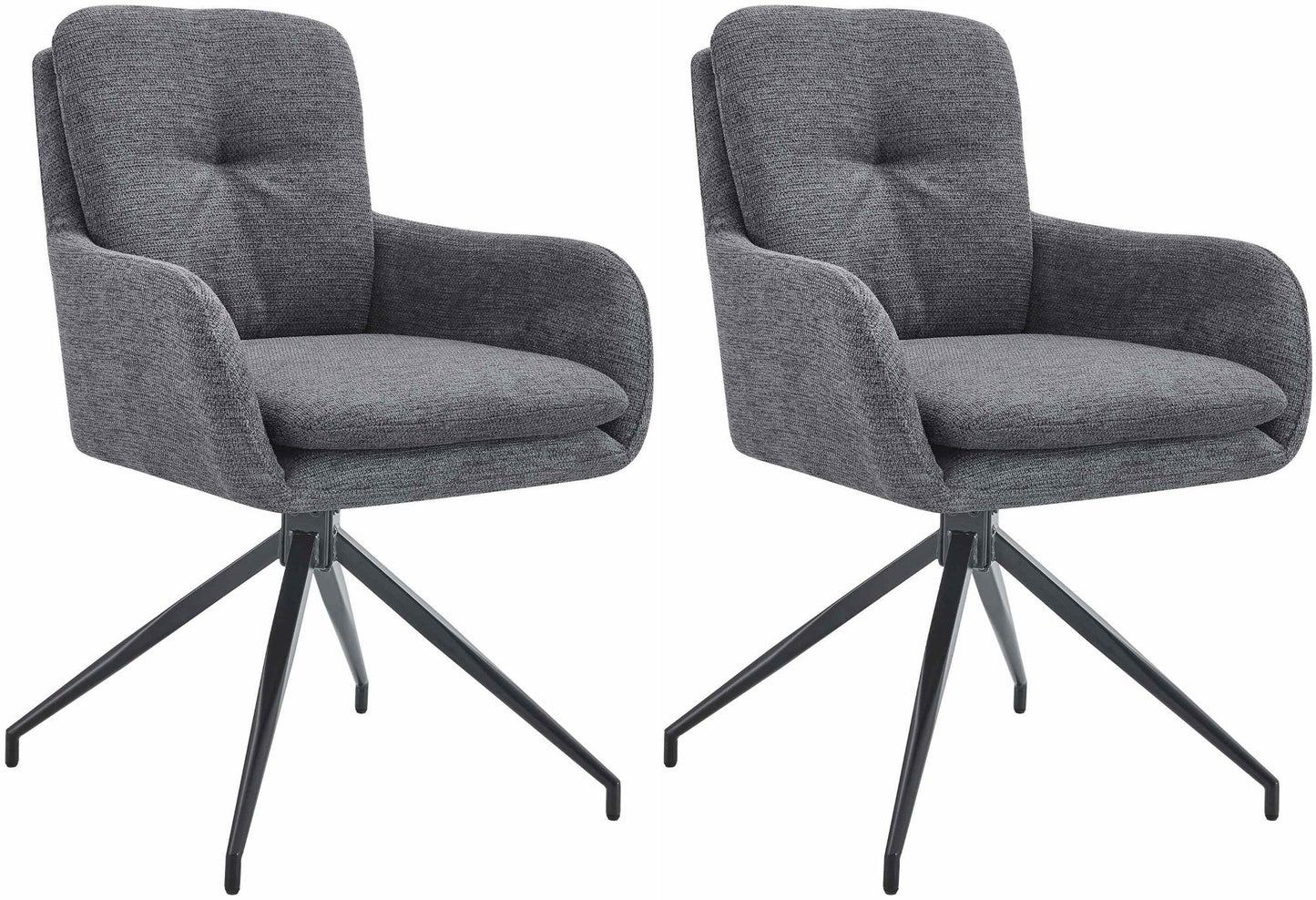2er Set Esszimmerstühle Pickett Stoff CLP