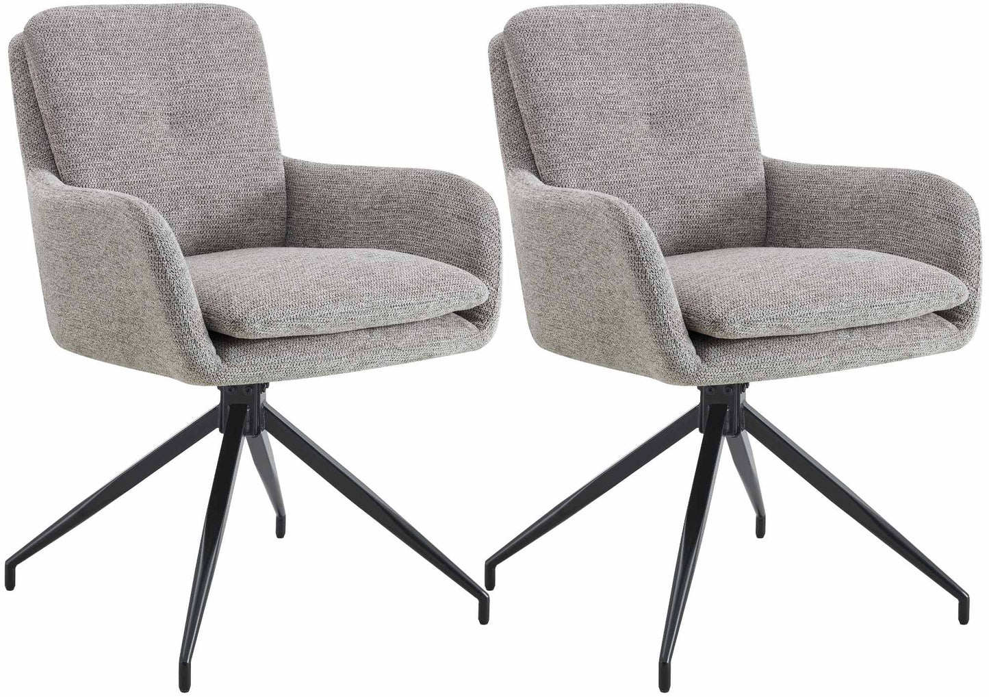 2er Set Esszimmerstühle Pickett Stoff CLP