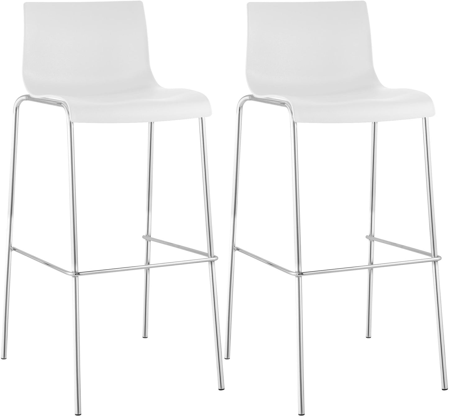 2er Set Barhocker Hoover Kunststoff 4-Fuß Gestell