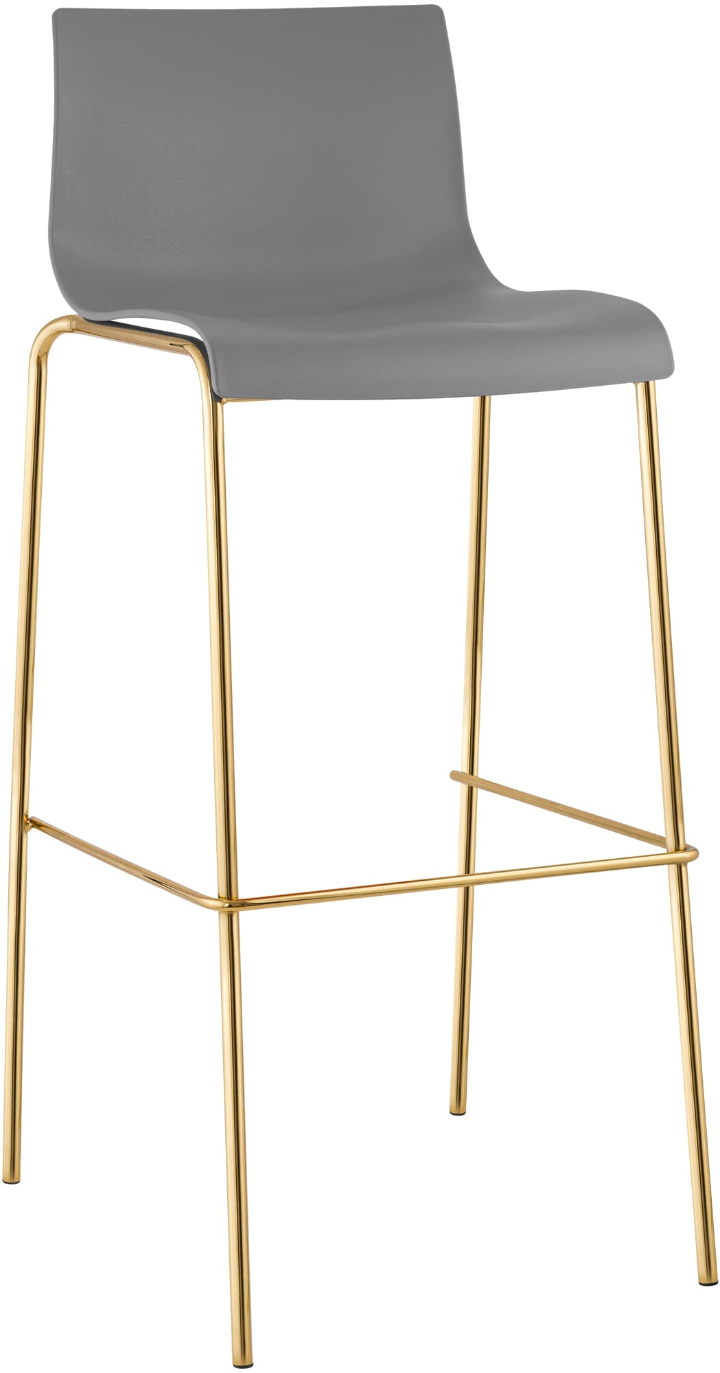 Barhocker Hover Kunststoff Vierfußgestell Gold CLP
